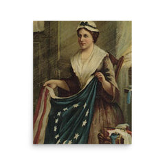 Betsy Ross poster on a plain backdrop in size 16"x20".