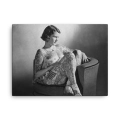 Betty Broadbent canvas print on a plain backdrop in size 18"x24".
