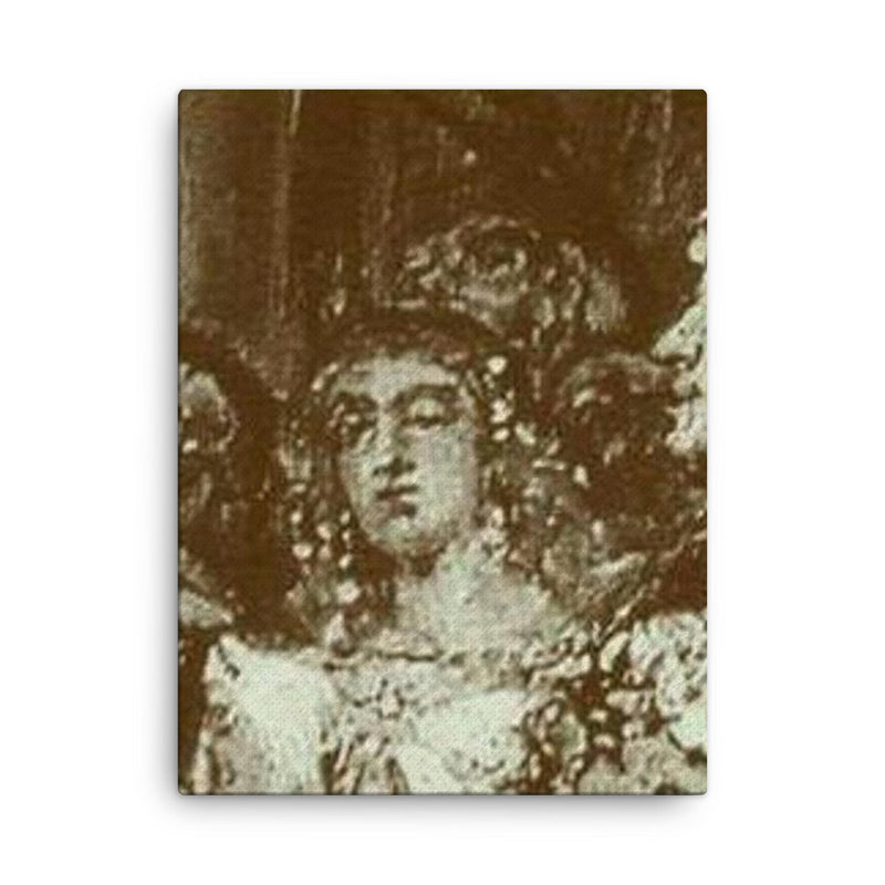 Bezprym canvas print on a plain backdrop in size 18