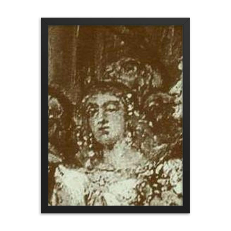 Bezprym framed print on a plain backdrop in size 18