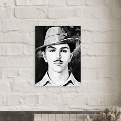 Bhagat Singh metal print mockup