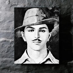 Bhagat Singh metal print mockup