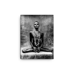 Bhagawan Nityananda canvas print on a plain backdrop in size 12"x16".