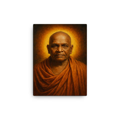 Bhagawan Nityananda canvas print on a plain backdrop in size 12"x16".