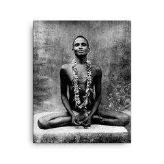 Bhagawan Nityananda canvas print on a plain backdrop in size 16"x20".