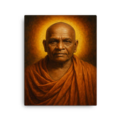 Bhagawan Nityananda canvas print on a plain backdrop in size 16"x20".