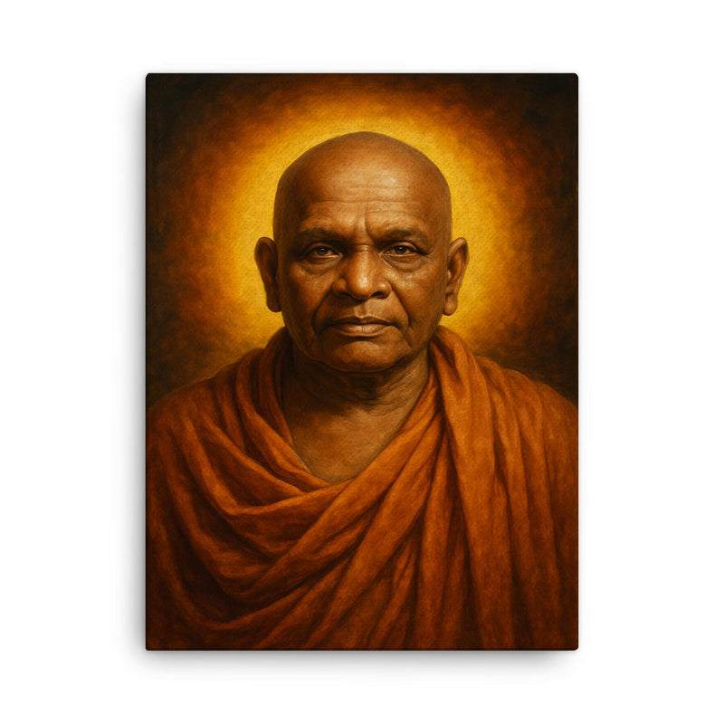 Bhagawan Nityananda canvas print on a plain backdrop in size 18