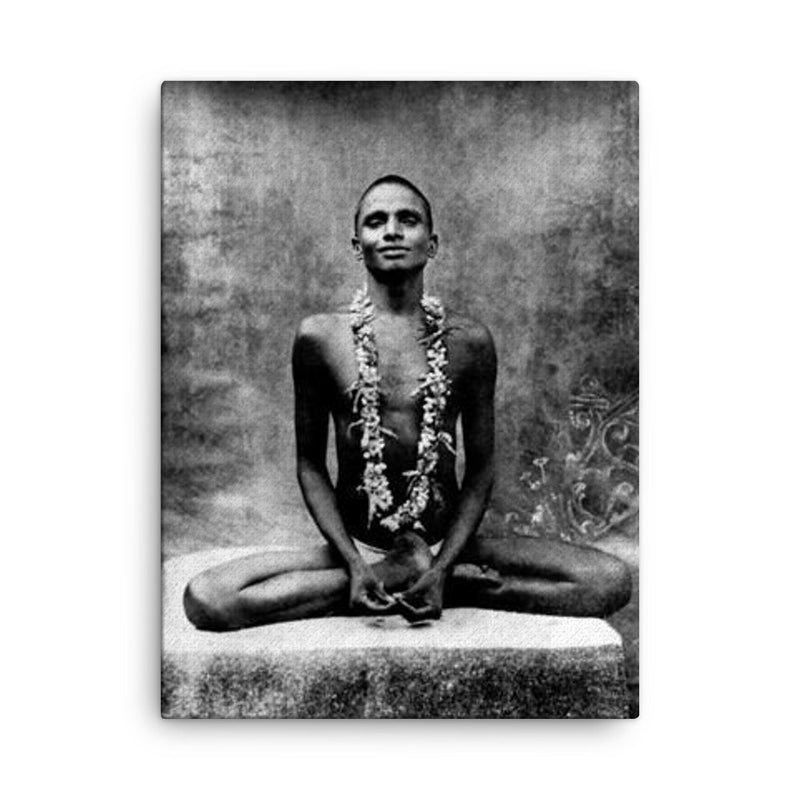 Bhagawan Nityananda canvas print on a plain backdrop in size 18