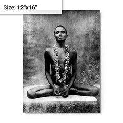 Bhagawan Nityananda metal print on a plain backdrop in size 12"x16".