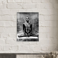 Bhagawan Nityananda metal print mockup