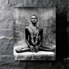 Bhagawan Nityananda metal print mockup