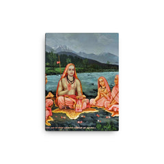 Bhagwan Adi Shankracharya canvas print on a plain backdrop in size 12"x16".