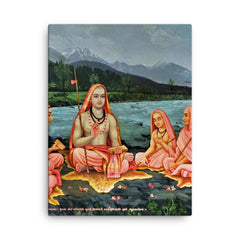 Bhagwan Adi Shankracharya canvas print on a plain backdrop in size 18"x24".