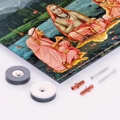 Bhagwan Adi Shankracharya metal print mockup