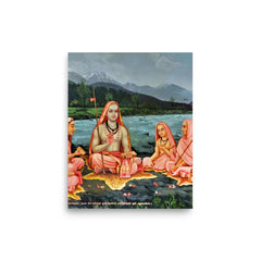 Bhagwan Adi Shankracharya poster on a plain backdrop in size 8"x10".