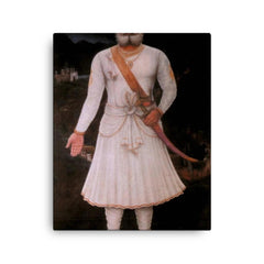Bhamashah canvas print on a plain backdrop in size 16"x20".