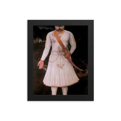 Bhamashah framed print on a plain backdrop in size 8"x10".