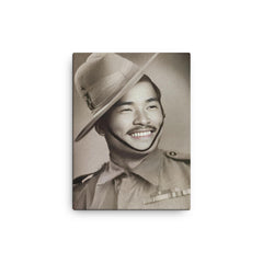 Bhanbhagta Gurung canvas print on a plain backdrop in size 12"x16".