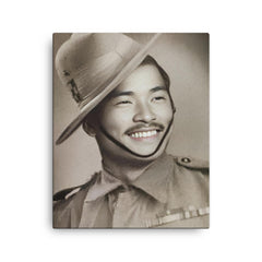 Bhanbhagta Gurung canvas print on a plain backdrop in size 16"x20".