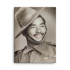 Bhanbhagta Gurung canvas print on a plain backdrop in size 18"x24".