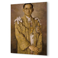 Bhumibol Adulyadej metal print mockup