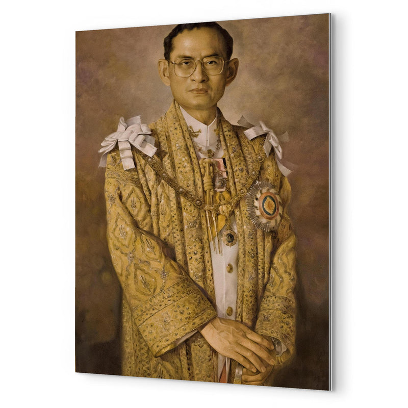 Bhumibol Adulyadej metal print mockup