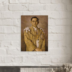 Bhumibol Adulyadej metal print mockup
