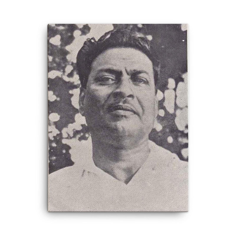 Bibhutibhushan Bandyopadhyay canvas print on a plain backdrop in size 18