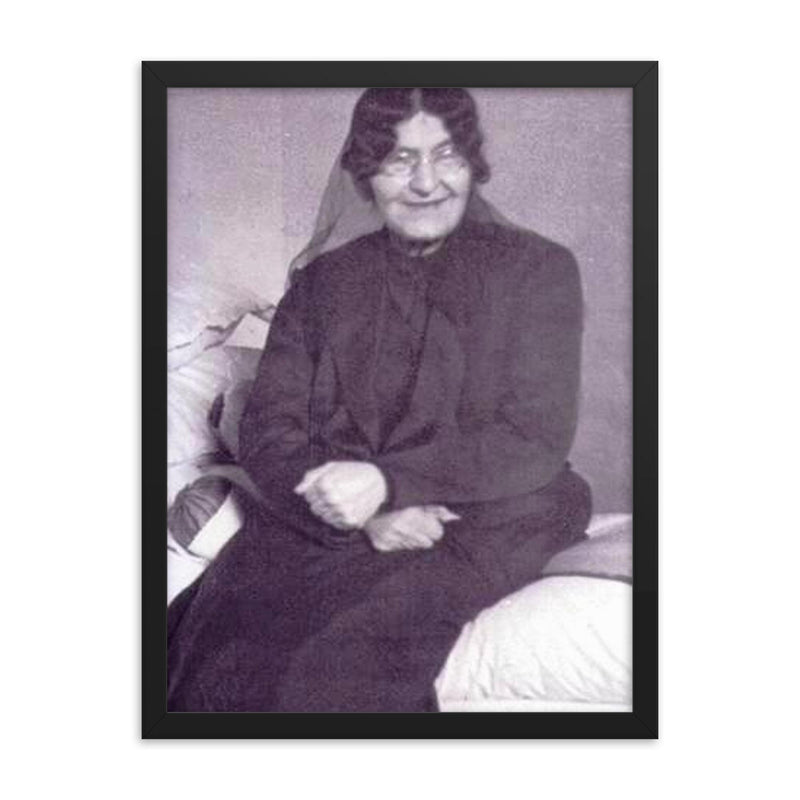 Bibi Maryam Bakhtiari framed print on a plain backdrop in size 18