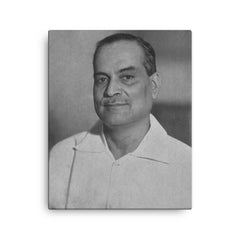 Bidhan Chandra Roy canvas print on a plain backdrop in size 16"x20".