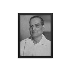 Bidhan Chandra Roy framed print on a plain backdrop in size 12"x16".