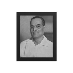 Bidhan Chandra Roy framed print on a plain backdrop in size 8"x10".