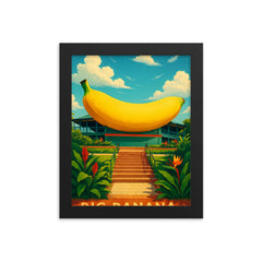 Big Banana Coffs Harbour Australia framed print on a plain backdrop in size 8"x10".