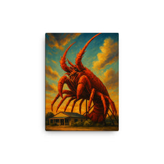 Big Lobster Larry Kingston SE Australia canvas print on a plain backdrop in size 12"x16".