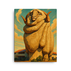 Big Merino Goulburn Australia canvas print on a plain backdrop in size 16"x20".