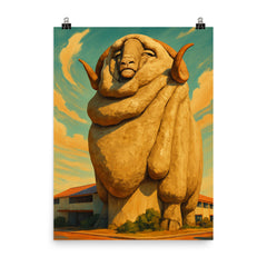 Big Merino Goulburn Australia poster on a plain backdrop in size 8"x10".