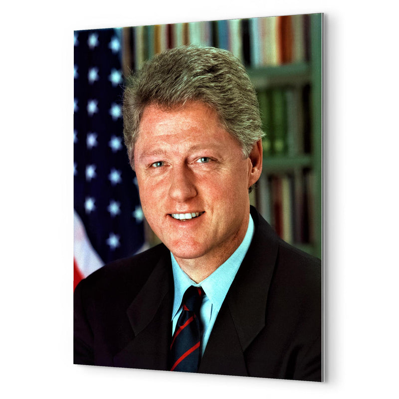 Bill Clinton Official Portrait metal print mockup