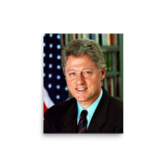 Bill Clinton poster on a plain backdrop in size 8"x10".