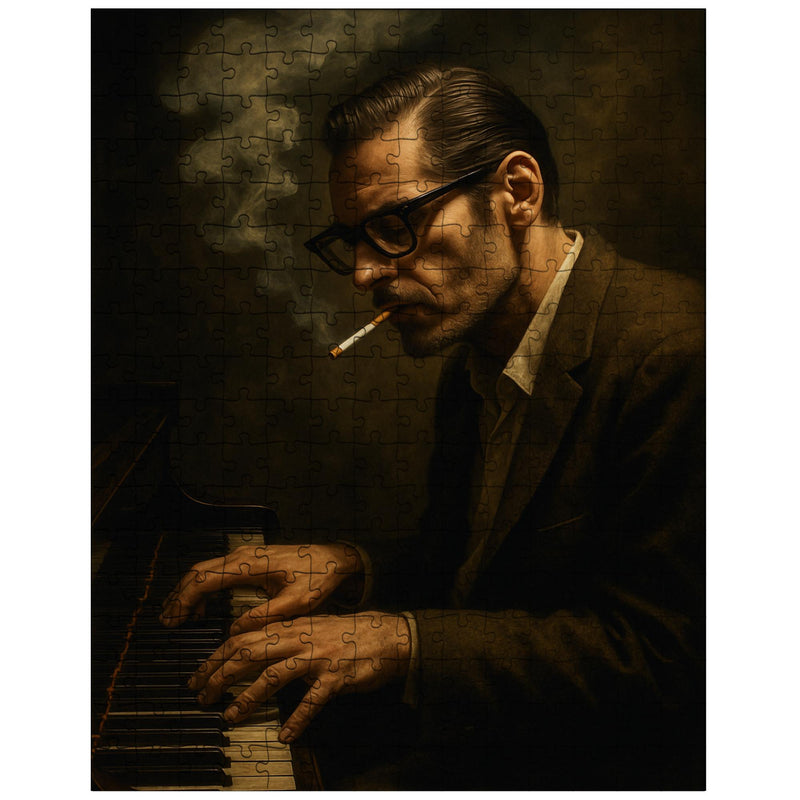 Bill Evans cigarette haze at the keys jigsaw puzzle