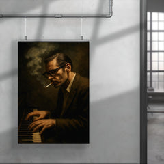 Bill Evans cigarette haze at the keys poster 4