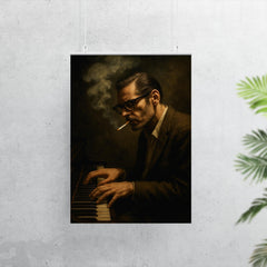 Bill Evans cigarette haze at the keys poster 7