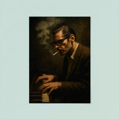 Bill Evans cigarette haze at the keys poster 8