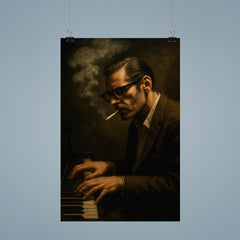 Bill Evans cigarette haze at the keys poster 9