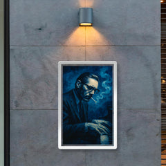 Bill Evans in blue cigarette haze poster 2