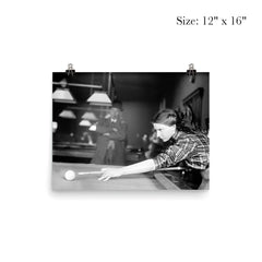 Billiards champ - a female champion billiards player lines up a shot, 1910 poster 3