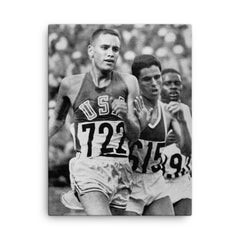 Billy Mills canvas print on a plain backdrop in size 18"x24".