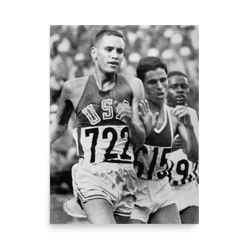 Billy Mills poster on a plain backdrop in size 18