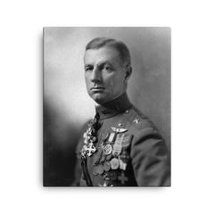 Billy Mitchell canvas print on a plain backdrop in size 16"x20".