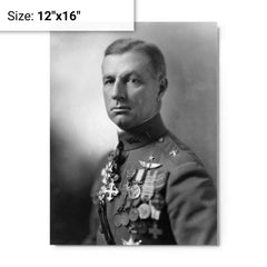 Billy Mitchell metal print on a plain backdrop in size 12"x16".