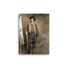 Billy the Kid canvas print on a plain backdrop in size 12"x16".